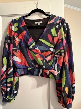 OLIVIA RUBIN Multicolor Sequin Panel Top SIZE 4. PERFECT CONDITION